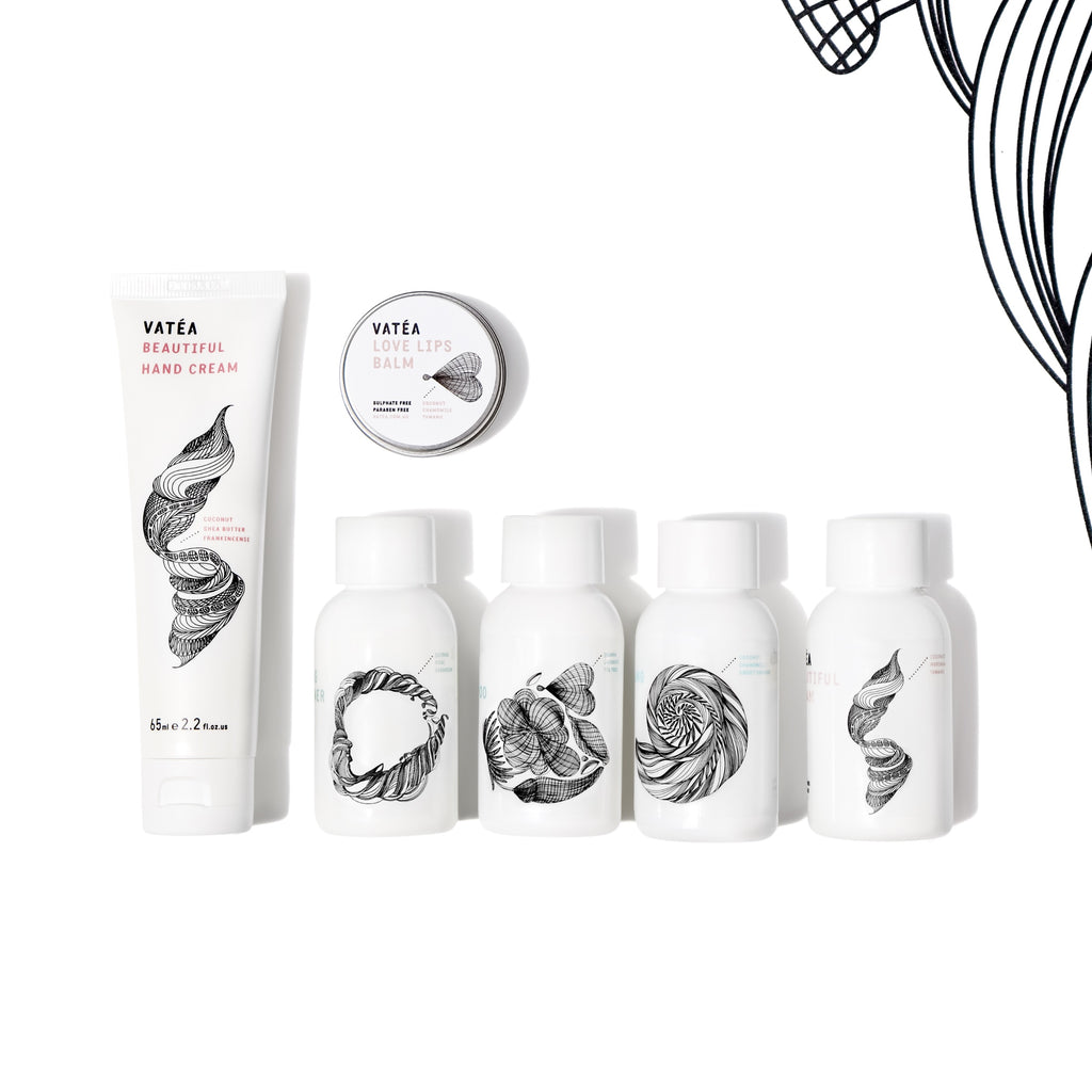 Try our sample pack with mini, Kind Shampoo, Nurturing Conditioner, Beautiful Body, Nourishing Body Wash, Beautiful Hand Cream and Love Lip Balm to give you a taste or our range - all with free shipping.